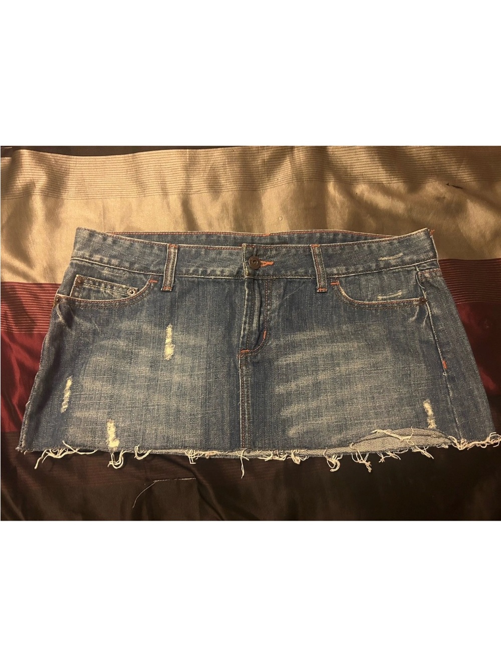 Urban Behavior Blue Distressed Denim Mini Skirt